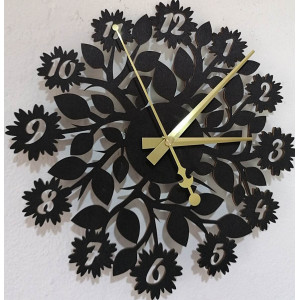 Sentop - wall clock made of wooden plywood flowers PR0343...