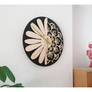 Sentop - Wooden wall clock flower of life model: MDF...