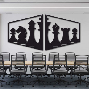 Elegant painting on the wall of a chess piece -  MIVAL | SENTOP