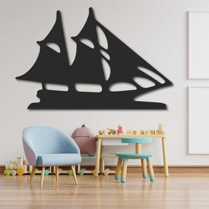 Laer cut wall woode decor sailboat - MARINER | SENTOP