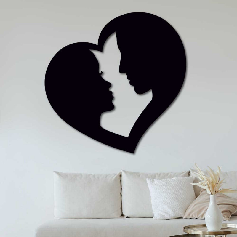 Romantic wall decor couple in the heart - LOVE YOU | SENTOP