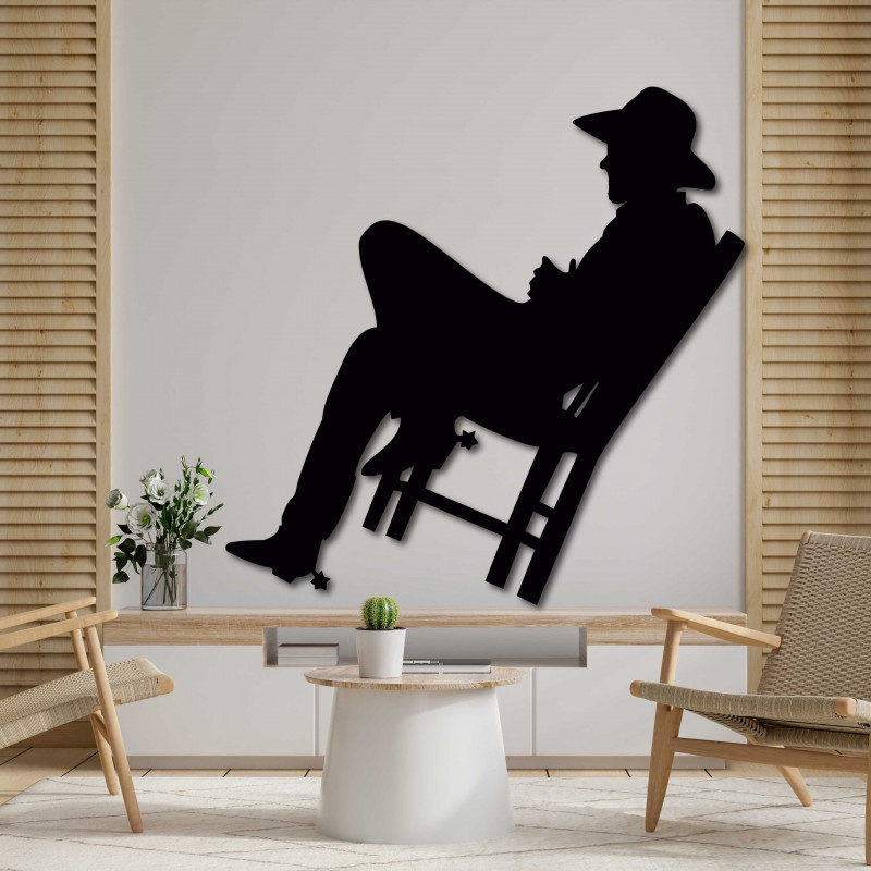 Elegant wooden picture on the wall - COWBOY | SENTOP