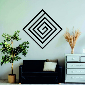 Modern painting on the wall - wooden decoration