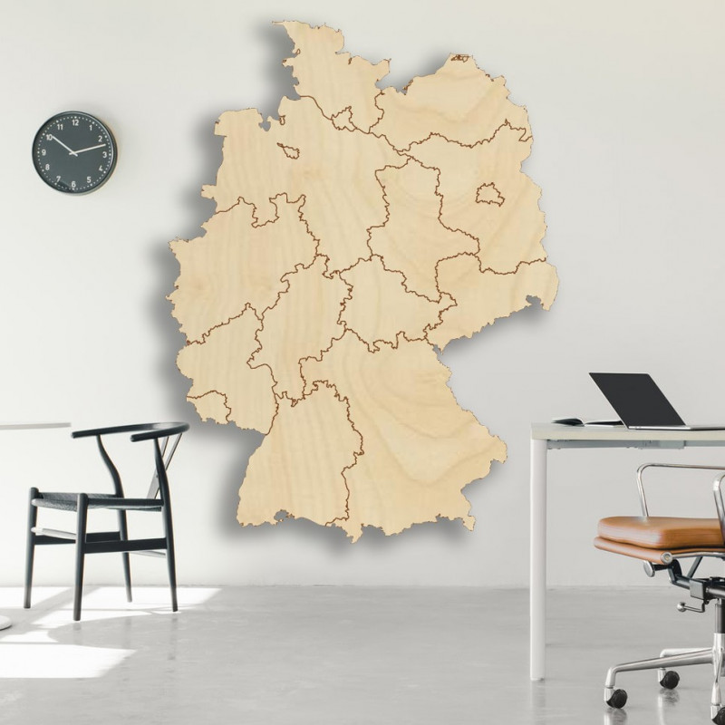 Wooden wall map Germany - 16 pieces | SENTOP