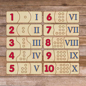 Children's wooden jigsaw puzzle - Roman numerals 30 pieces | SENTOP H003