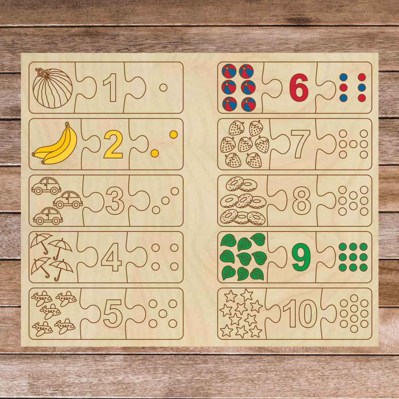 Children's wooden jigsaw puzzle - Three-piece puzzle 30 pieces | SENTOP H004