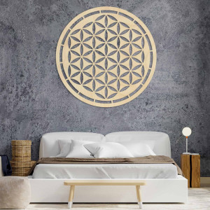 Mandala made of wood wall painting decoration made of plywood HARMONY