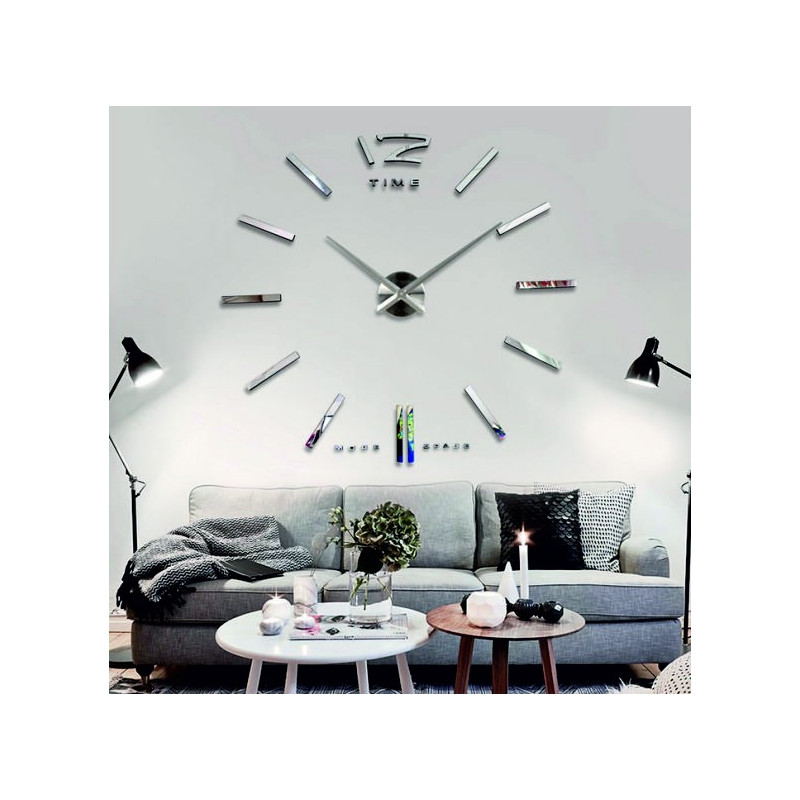 Great 3D adhesive wall clock, modern 3D clock on the wall. Wall clock for the kitchen and the living room.on the wall. Wall cloc