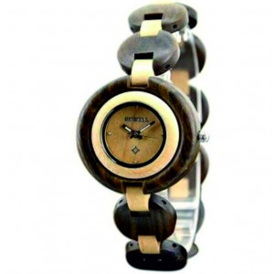 Wooden wristwatch BEWELL from natural materials. Wooden watches for men and women.