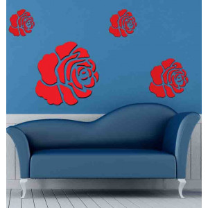 3D wall sticker - Red rose