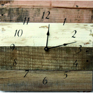 Wooden clock on the chat, the clock on the wall clock made of wood