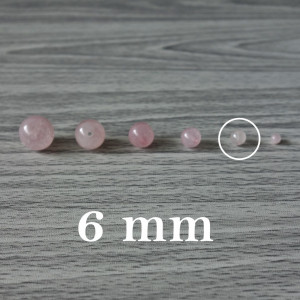 Rose quartz - bead mineral - FI 6 mm
