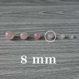 Rose quartz - bead mineral - FI 8 mm