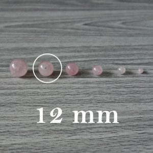 Rose quartz - bead mineral - FI 12 mm