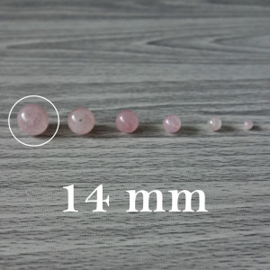 Rose quartz - bead mineral - FI 14 mm