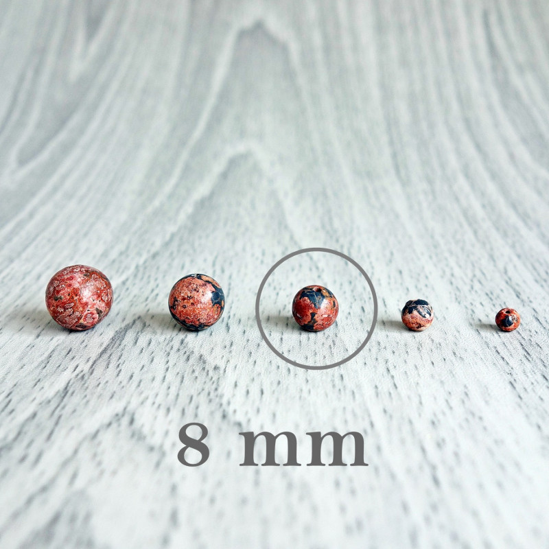 Jasper leopard - bead mineral - FI 8 mm