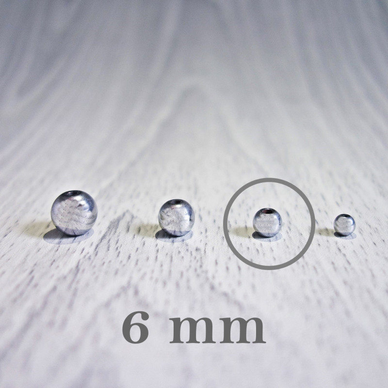 Hematit light - bead mineral - FI 4 mm