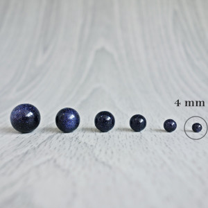 Aventurine blue - bead mineral - FI 4 mm