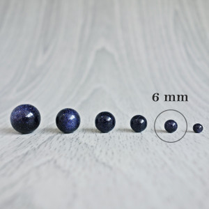 Aventurine blue - bead mineral - FI 6 mm