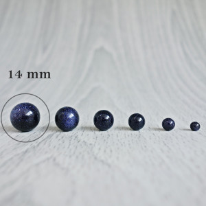 Aventurine blue - bead mineral - FI 14 mm
