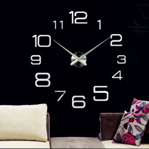 Great 3D adhesive wall clock - modern 3D stick-clock on the wall.