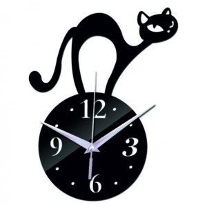 Кішка настінного годинника (дзеркальний годинник на стіні кішки) SIMON