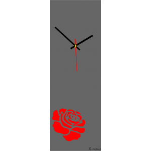Wall clock modern (modern clock on rose wall) color: rose red
