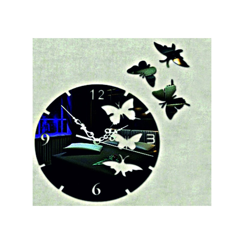 Butterfly wall clock (butterfly clock on wall) DIANA