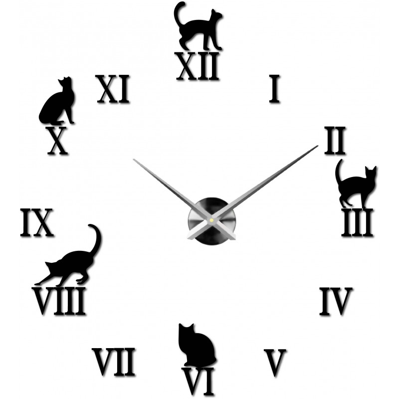 Clock on the wall of a cat DIY CAFORD