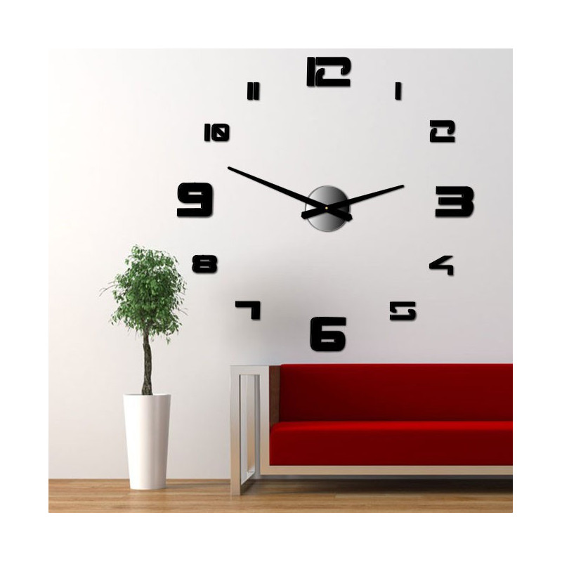 Wall clock sticking big DIY STRONGO plexiglass