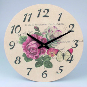 Clock wooden welcome in my house MDF. Fi 30 cm